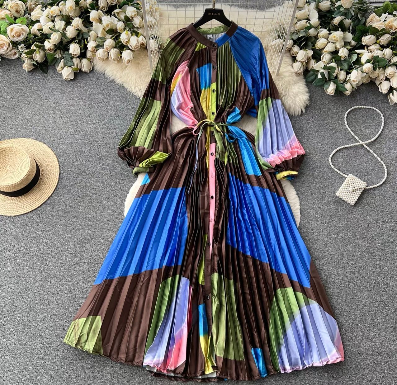 Cute but spoiled print dress FD215 image
