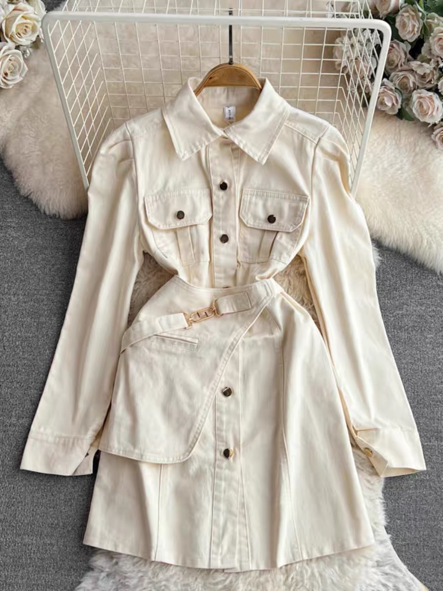 Cool girl denim shirt dress SDZZ938 image