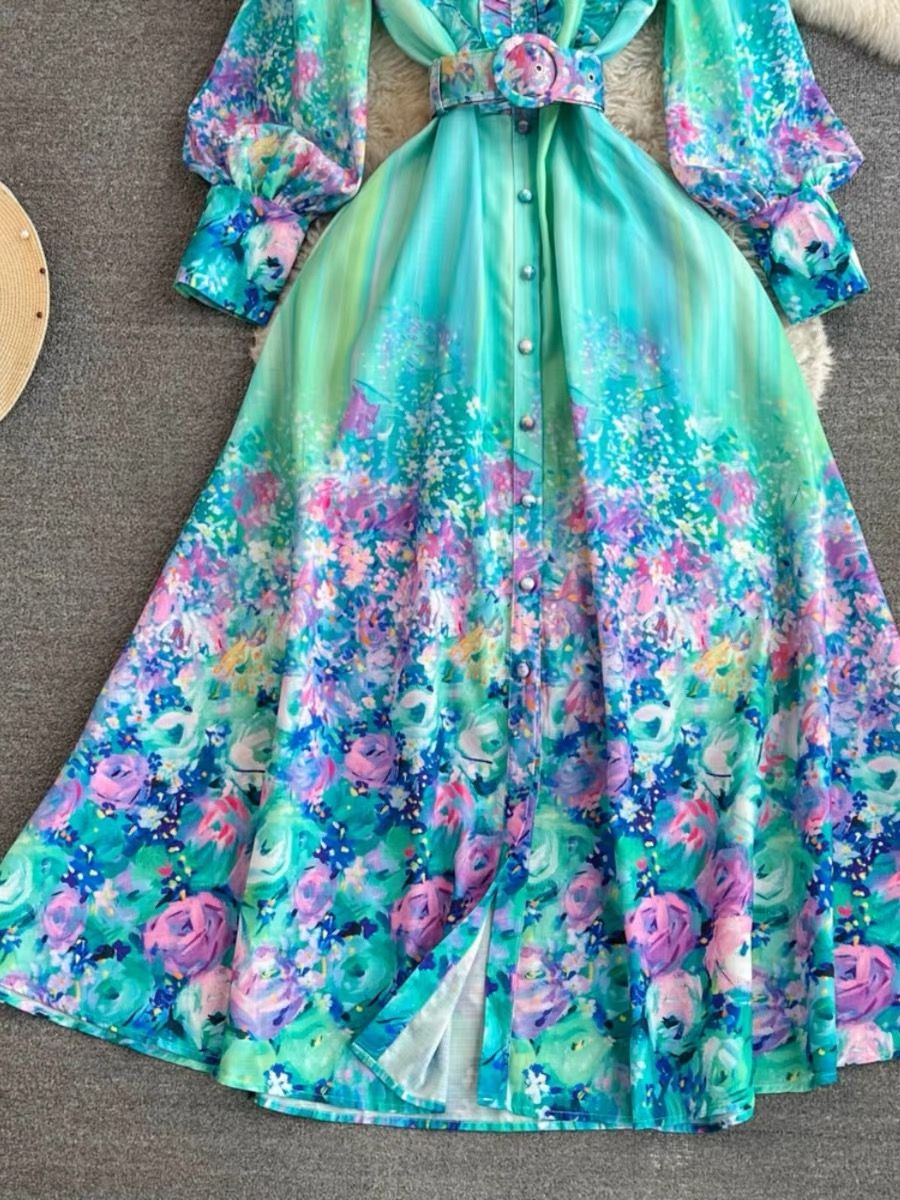 Freyer floral print dress ED143 image