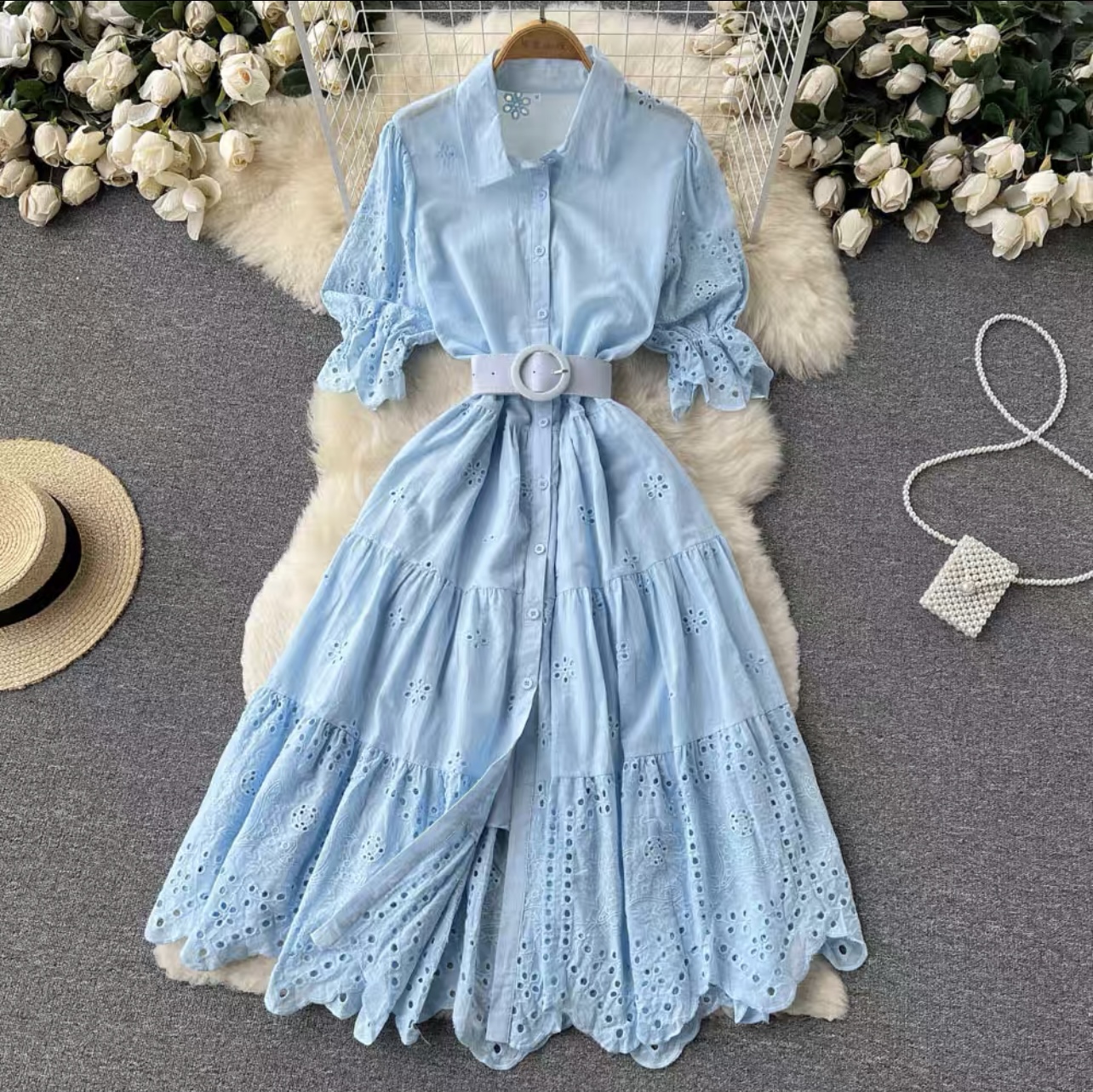 Mingle sensation lace dress & belt FD43 image