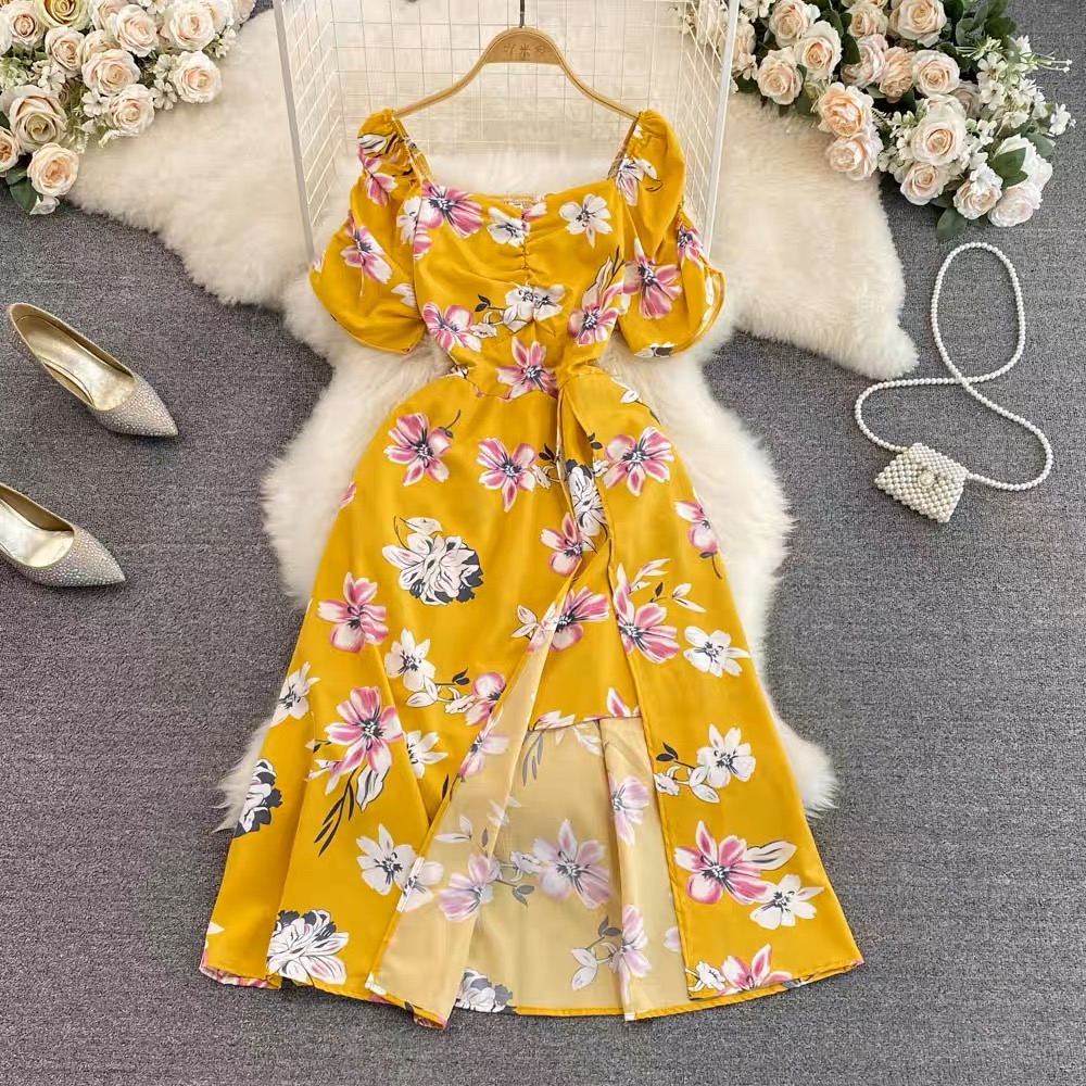 Almafi coast print dress CD258 image