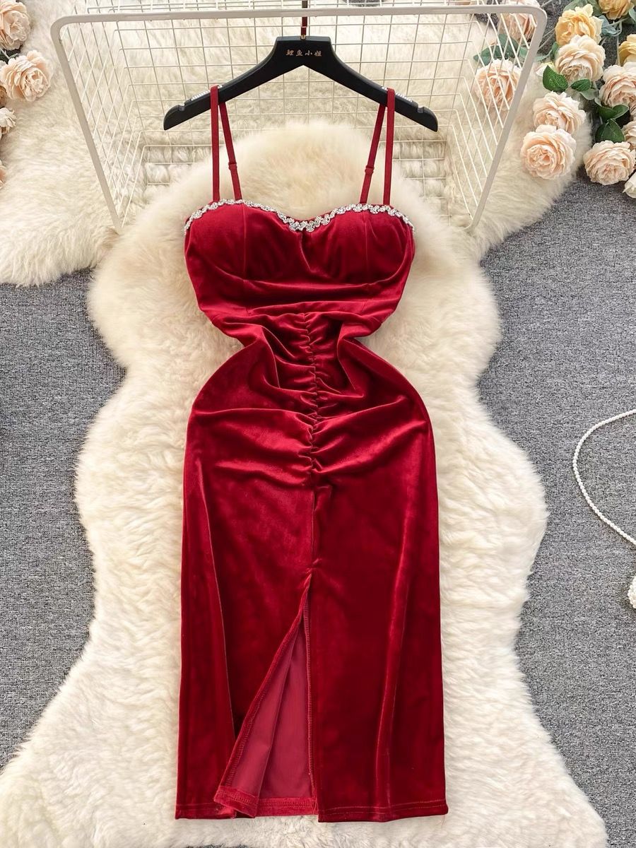 Ready for valentine suede gown CBC201 image