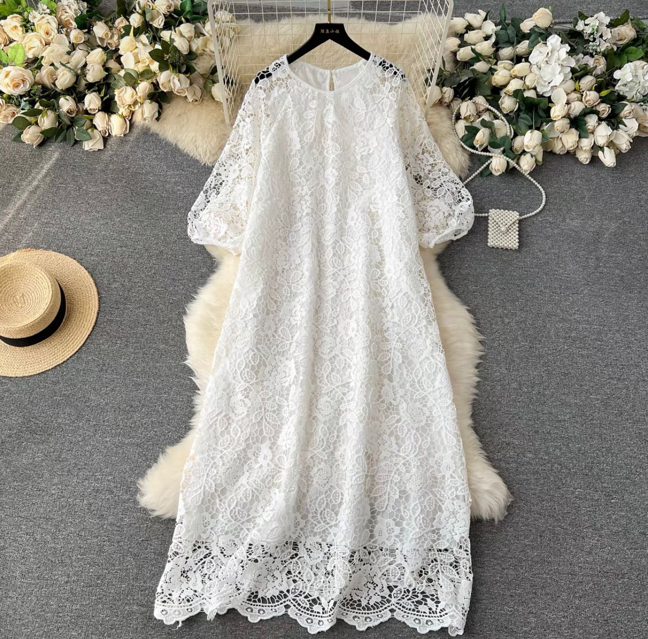 Find me by the beach lace dress FD538 image