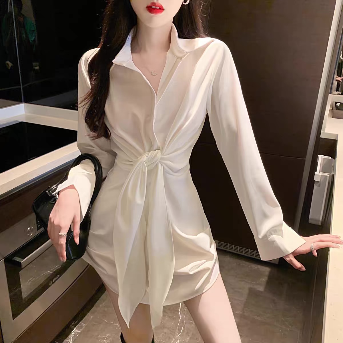 You use to be my baby silk shirt dress SDZZ414 image