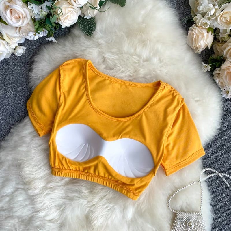 Sports and exercise crop top TZZ478 image