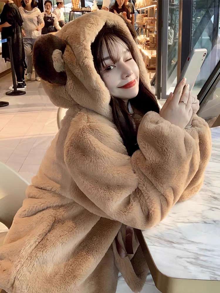 Heart beaker cute fur sweats SSZZ196 image