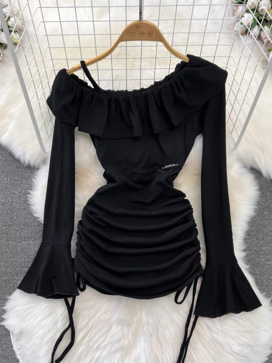 Love me more dress ruched dress CBC372 image