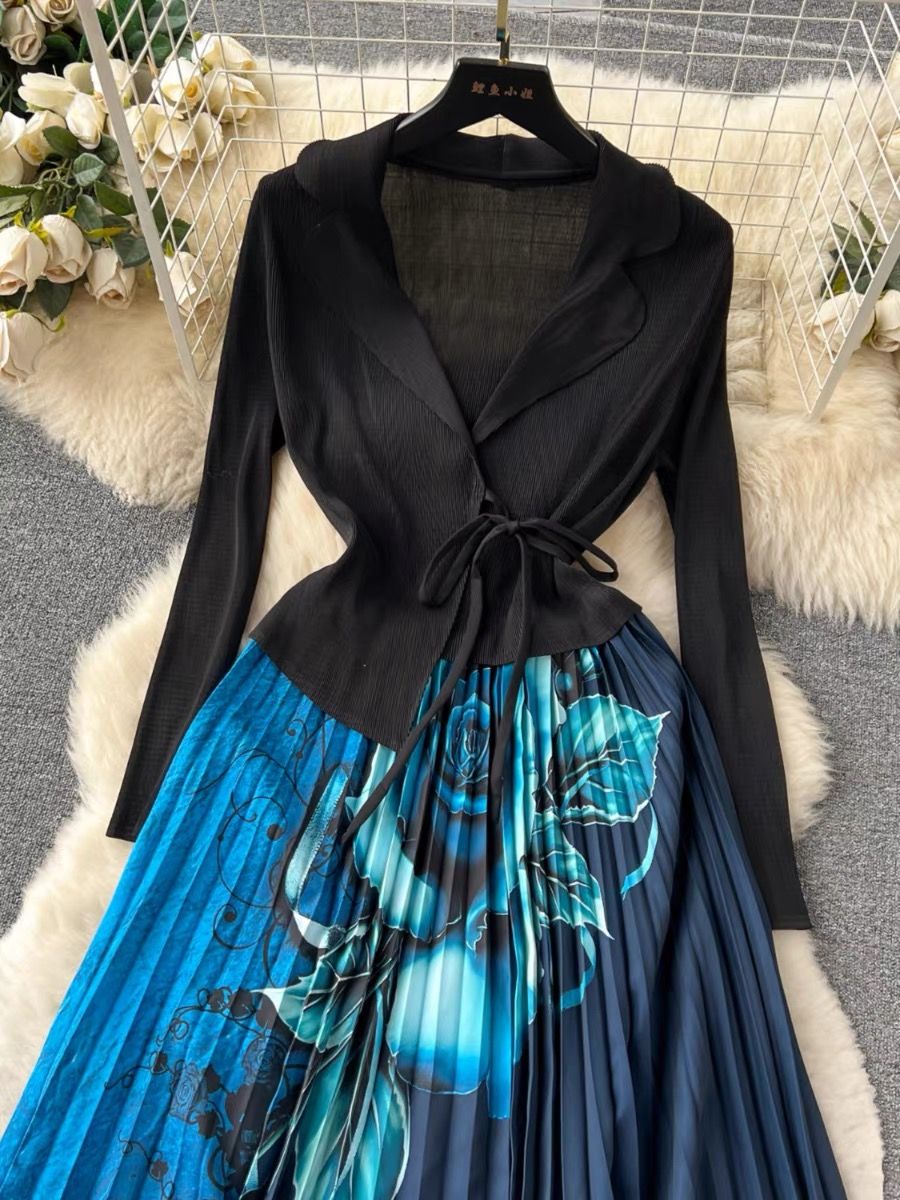 Blue flame designer dress KD147 image