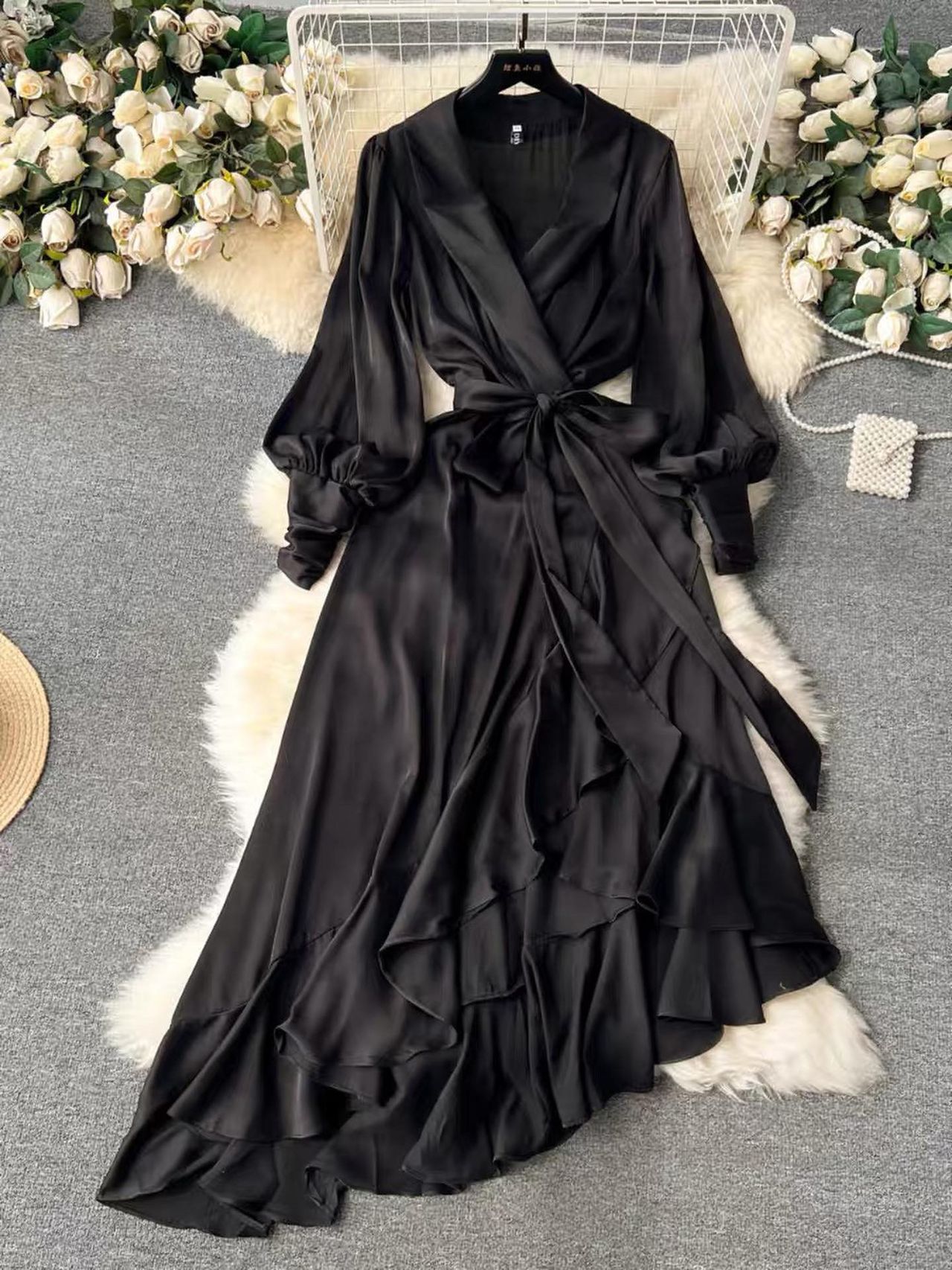 Living the life luxury silk dress FD308 image