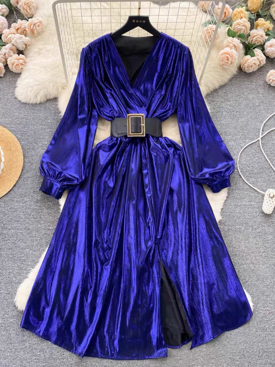 Monika velvet dress & belt FD370