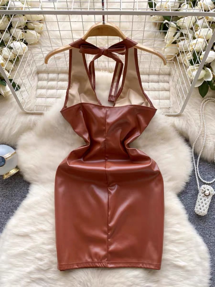 Meet casually leather dress CBC440 image