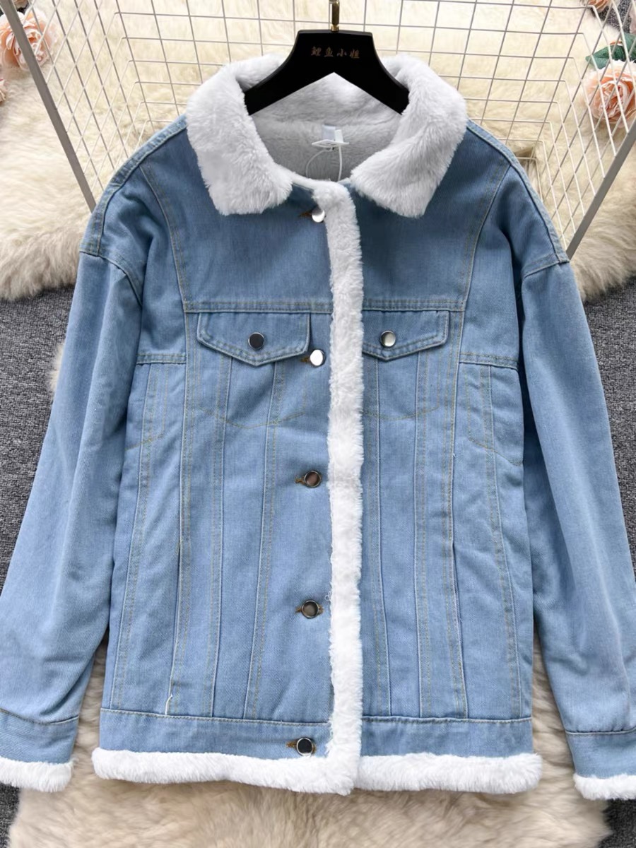 Snow bunny denim coat DJA116