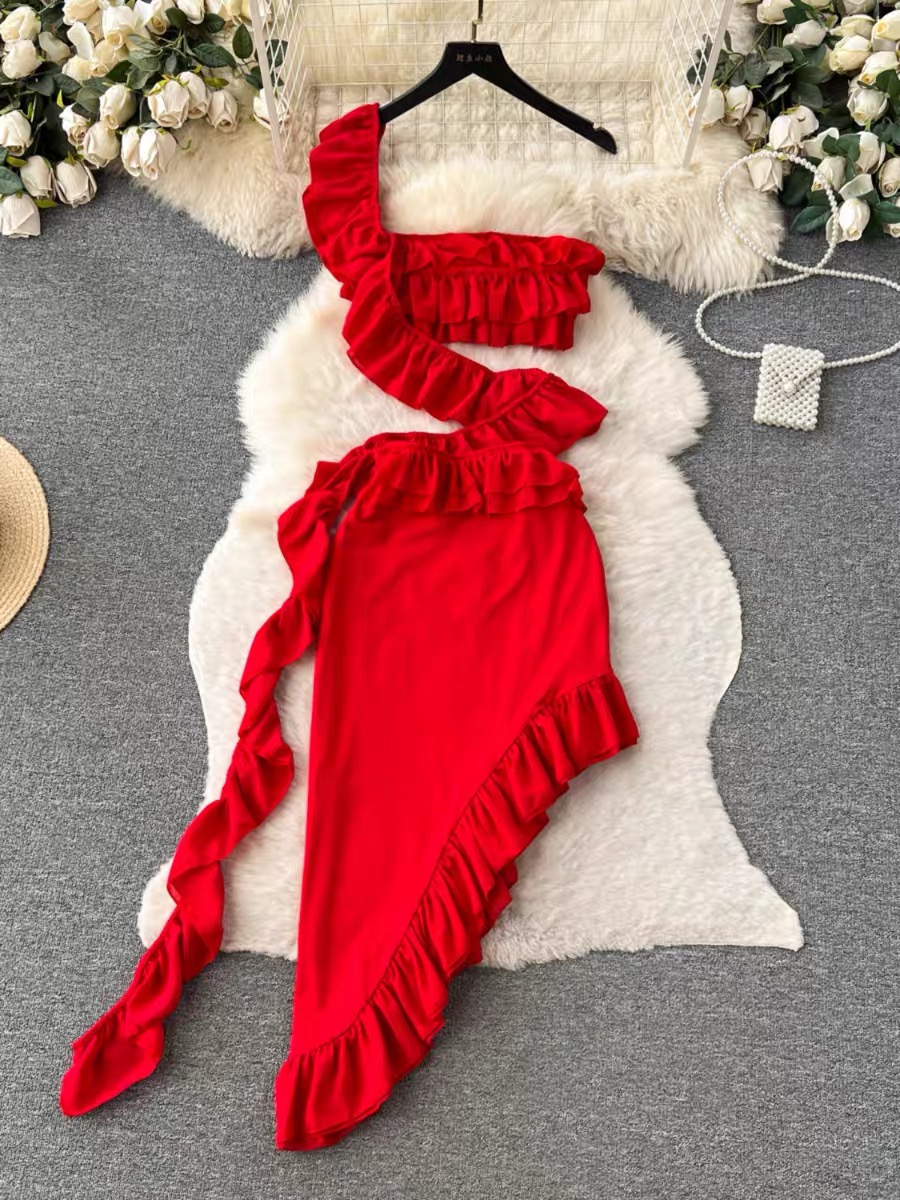 Miami babe ruffle dress CBC518