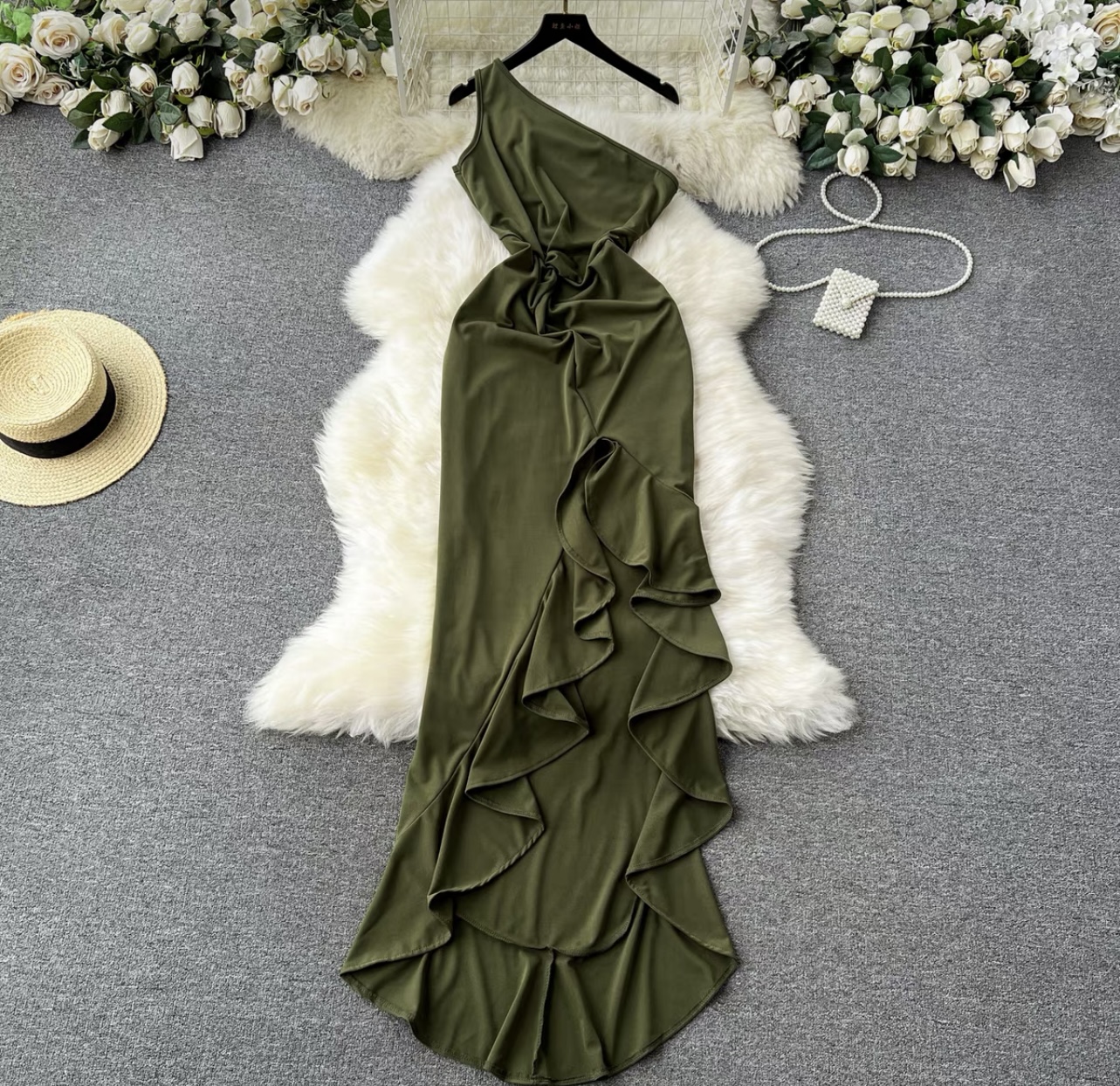 School party ruffle dress CBC261