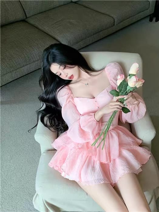 Big princess ruffle dress CD165 image