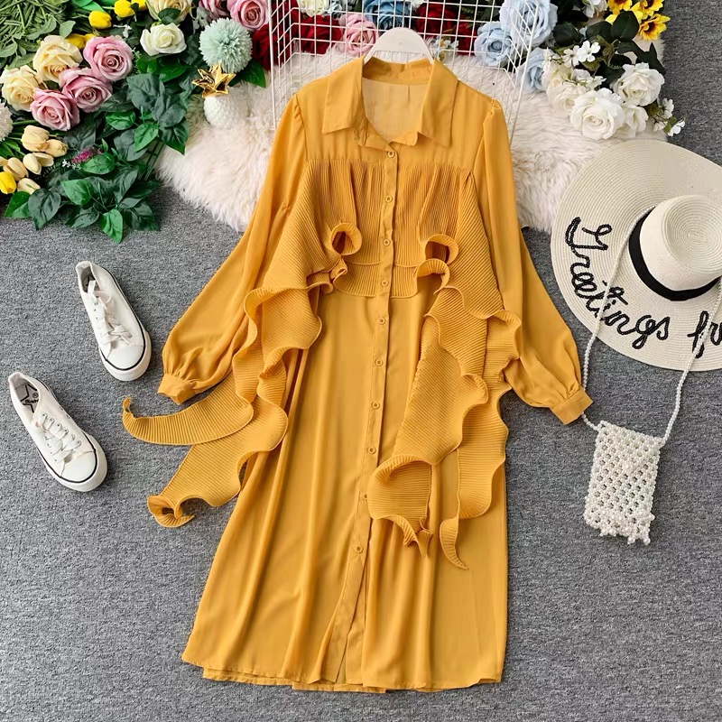 Maria ruffle surplice dress EVD2