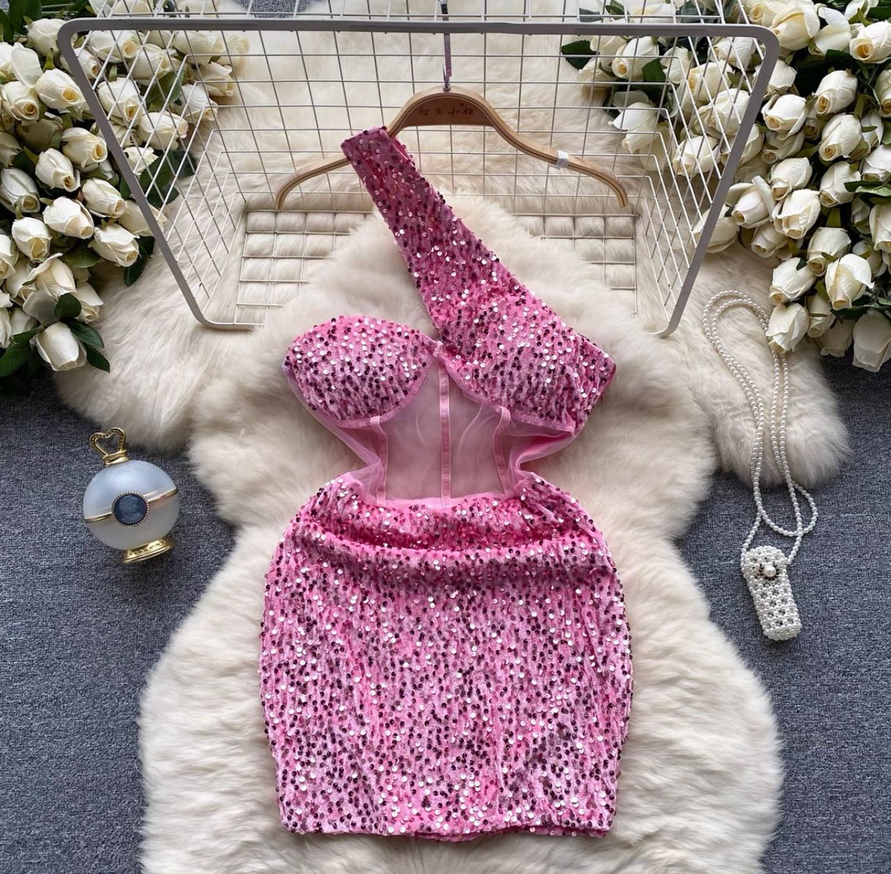 Cheers to the celebrant sequin dress EBC75 image