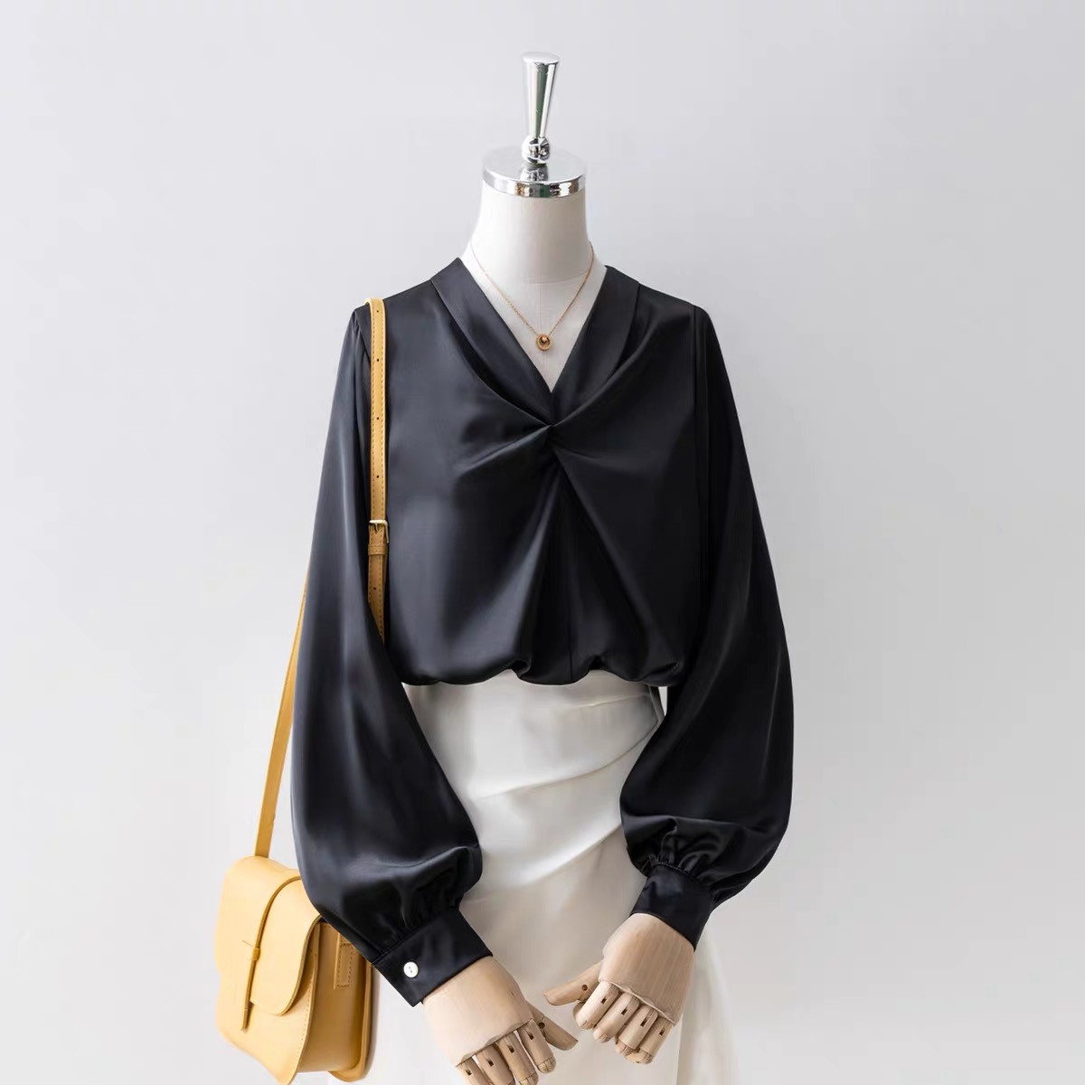 Casual baddie silk Blouse ZVB105