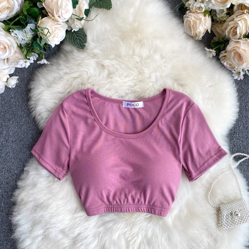 Sports and exercise crop top TZZ478 image