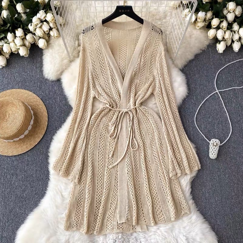 Always party crochet wrap dress KD118 image