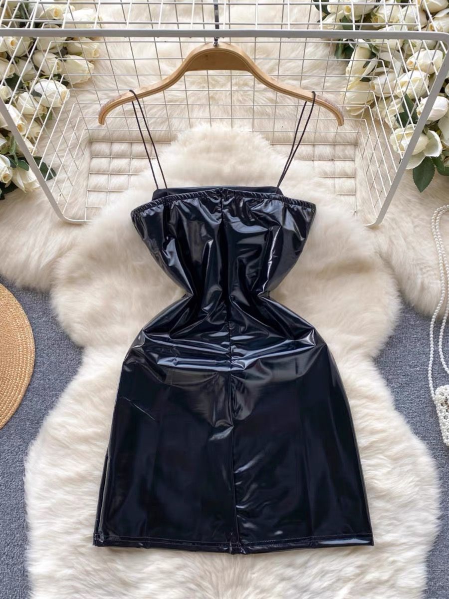 Brielle faux leather dress CBC451 image