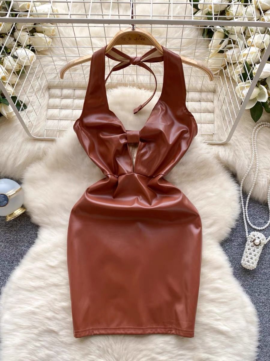 Meet casually leather dress CBC440 image