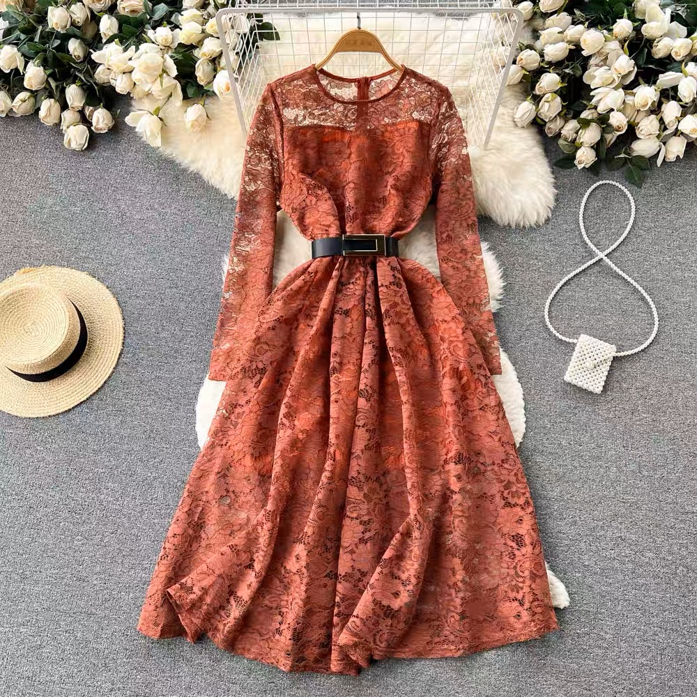 Set for slay lace dress FD126