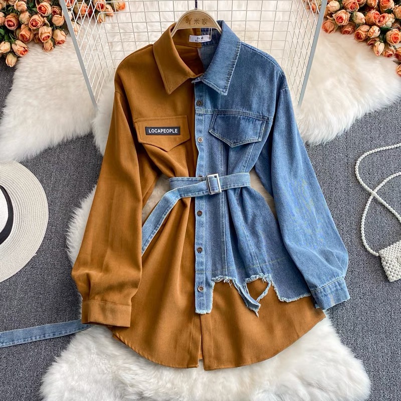 The thought of you denim shirt dress SDZZ404 image
