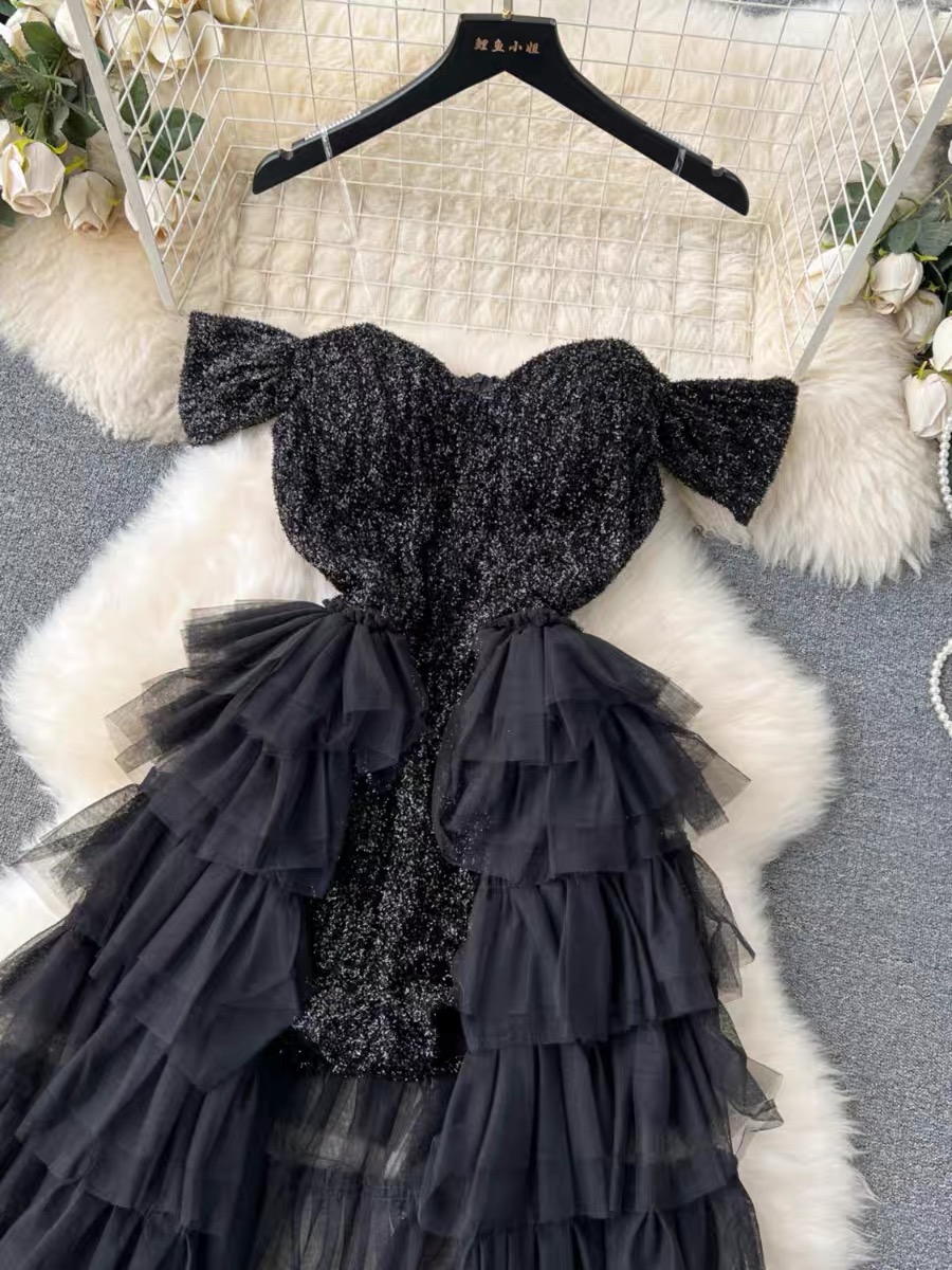 Out of this world ruffle tulle dress EVD175 image