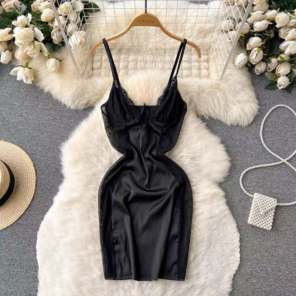 Alia little lace stitched gown CBC80 image