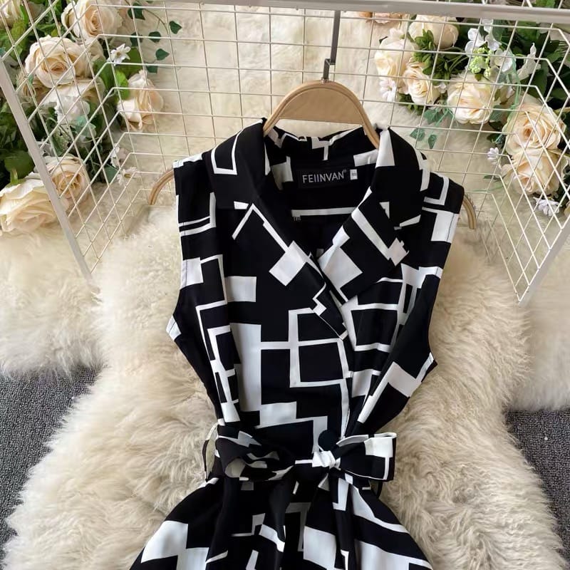 Formal dinner print dress CD112 image