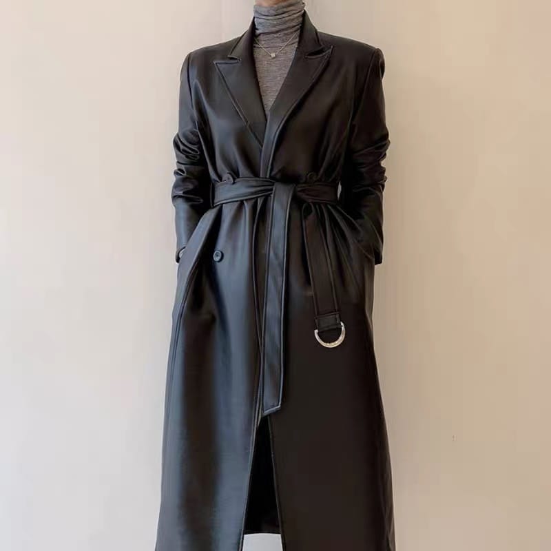 Shine within leather coat COA164 image