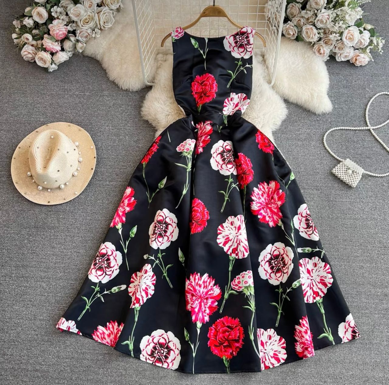 Check your facts floral dress CD715 image