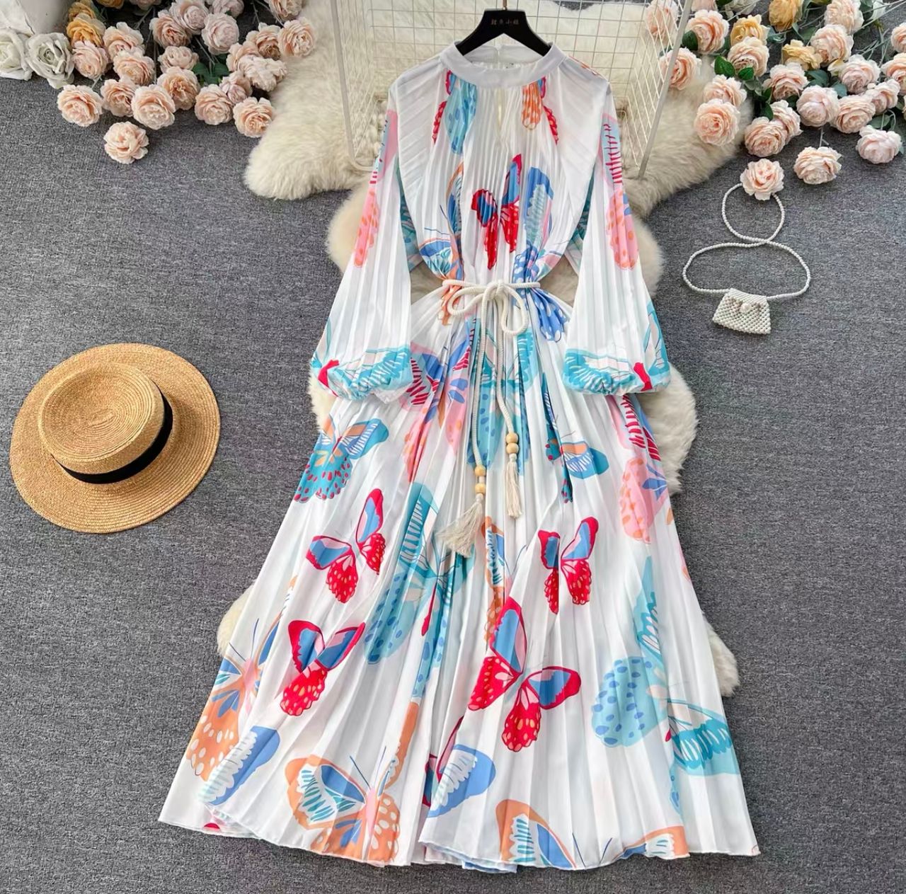 Wedding guest print dress CD522 image