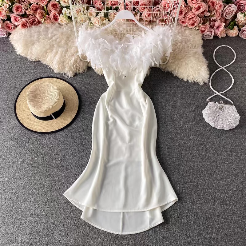 Macy all feathery dress FD5