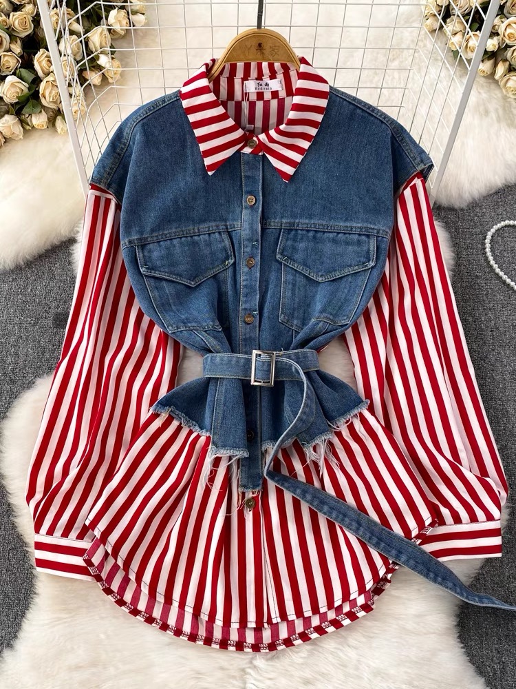 Madame schnookums denim shirt SDZZ816 image