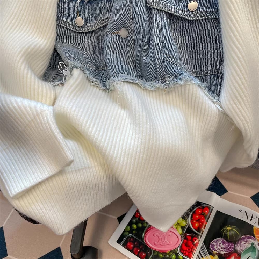 What’s not to love denim sweater SSZZ471 image