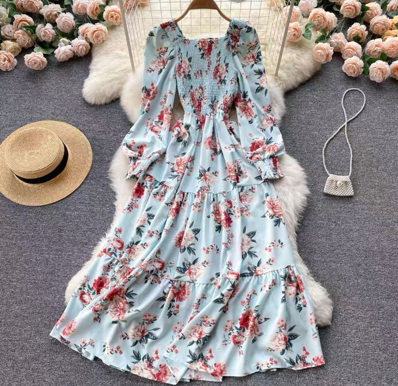 Picnic with the BFF floral dress CD43 image