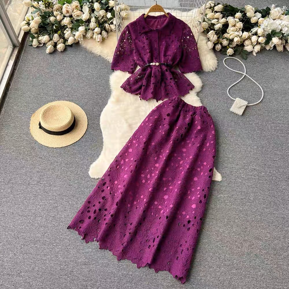 The night life lace set & belt TPZZ1995 image