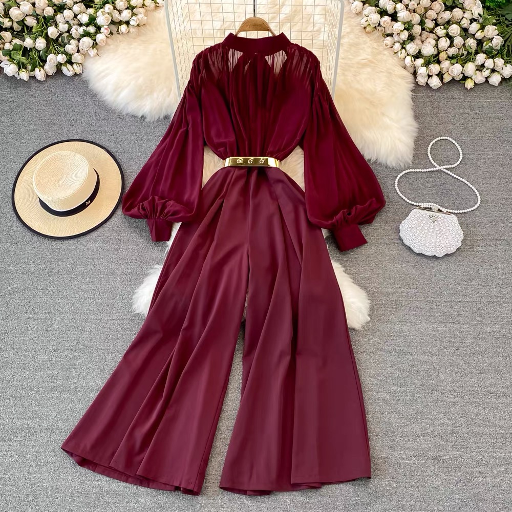 Always on his mind pleat jumpsuit & belt JRZZ417 image