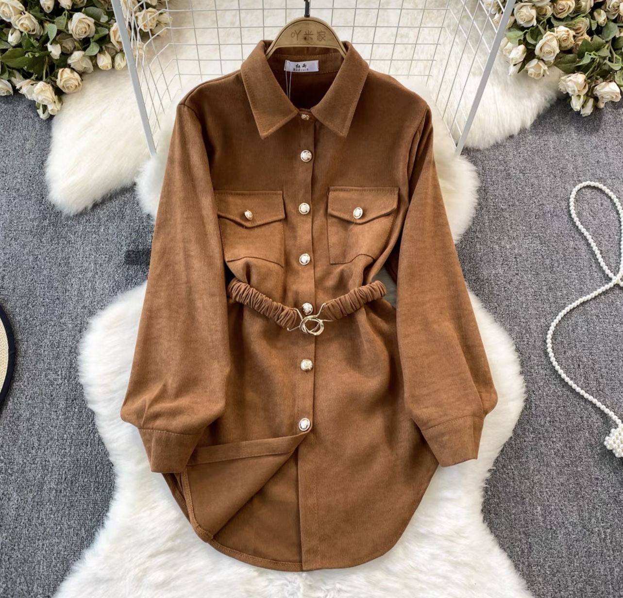 Made for a princess corduroy designer shirt dress  SDZZ862 image