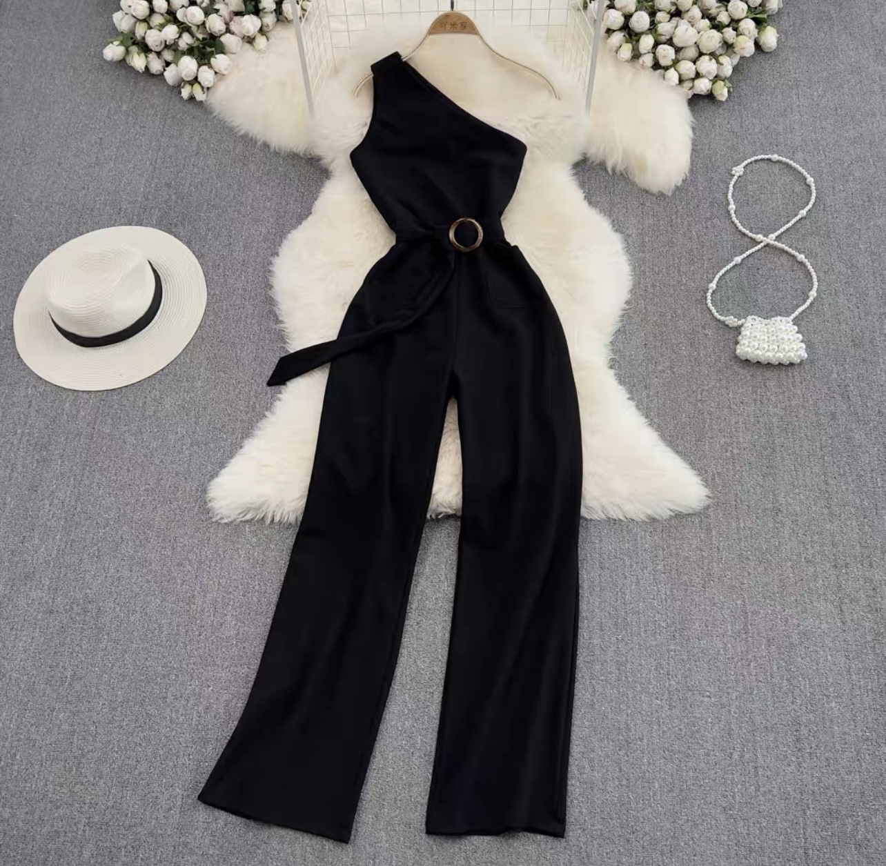 Bring the drama Capri short jumpsuit JRZZ467 image