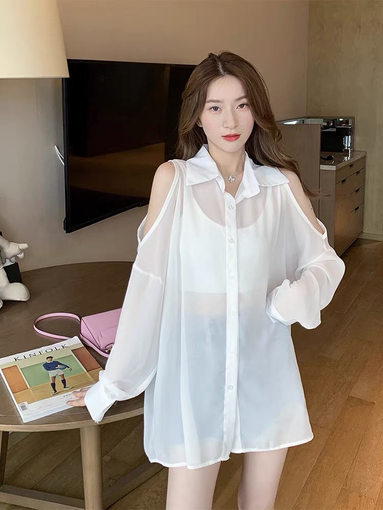 Izabella cold shoulder shirt SDZZ266 image