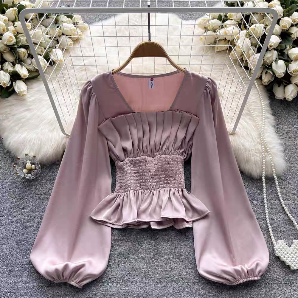 Late night dinner silk top TZZ1354 image