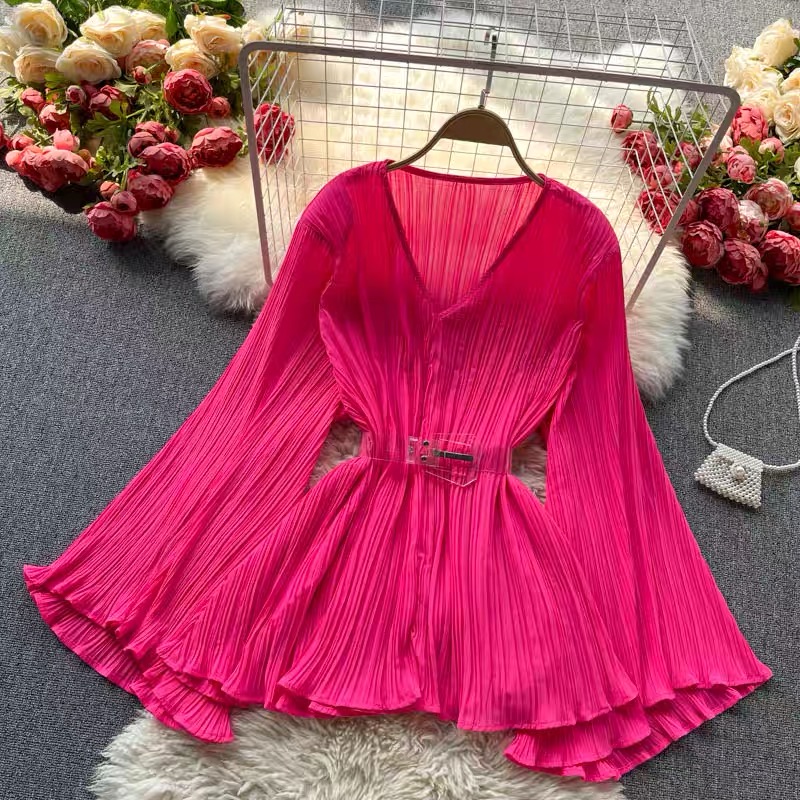 Know your worth pleated blouse BE112