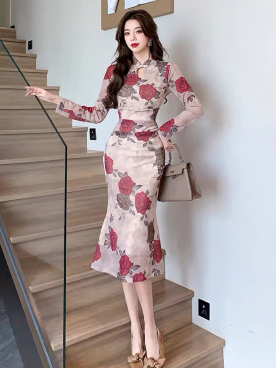 Pretty diva floral gown CBC203
