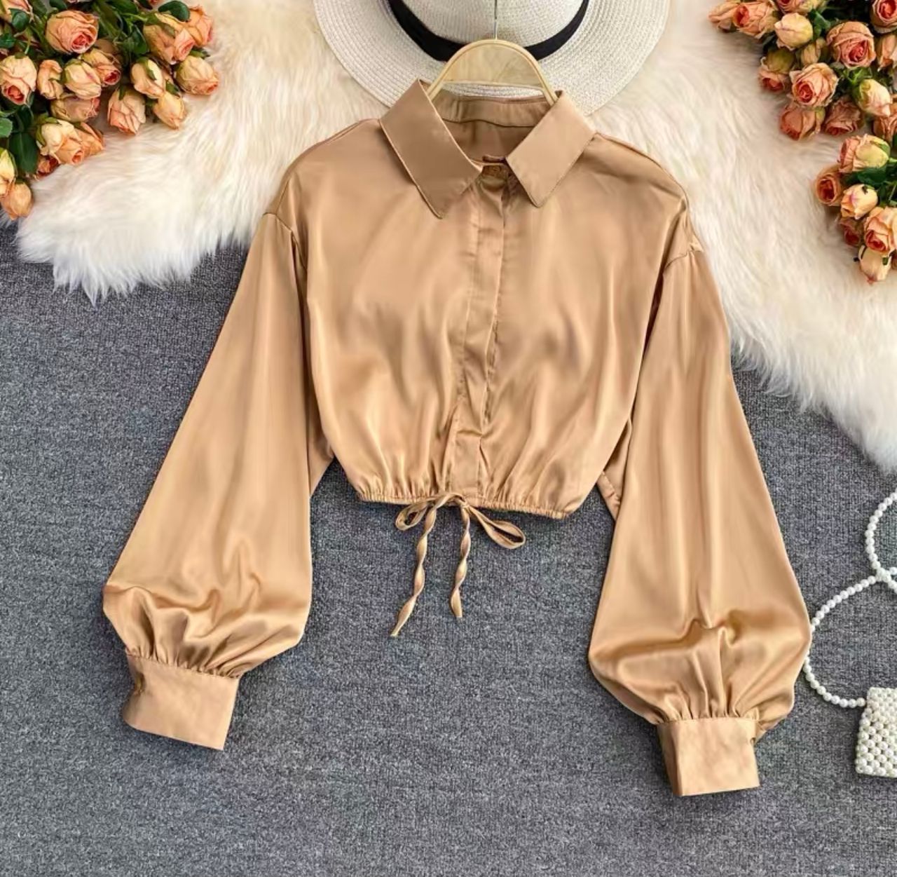 Your favorite silk crop top TZZ299 image