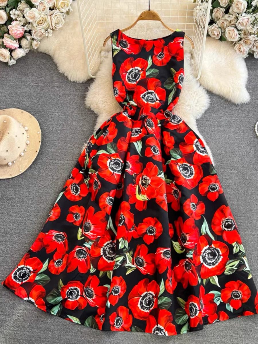 Gala event print dress CD674 image