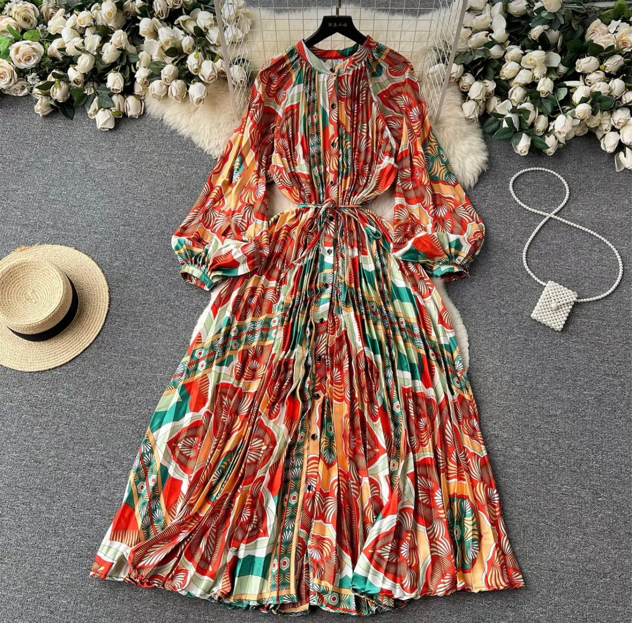 Cute but spoiled print dress FD215 image
