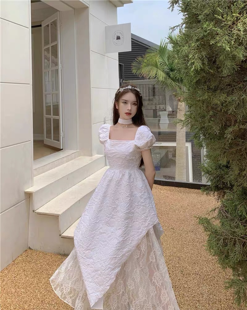 Castle princess all white dress CD121